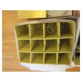 Gold rimmed floral etched stemware ...