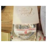 Gold rimmed floral etched stemware ...