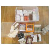 Storage tote containing place card ...