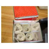 Tabletop serving bowl towers and Ch...