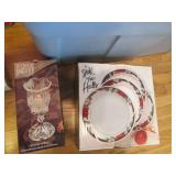 Tabletop serving bowl towers and Ch...