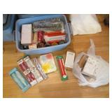 Storage tote containing new in pack...