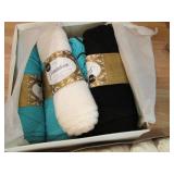 Variety of craft wreaths and skeins...