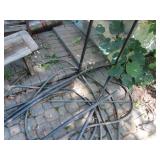 Metal framed firewood log holder...