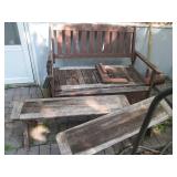 Metal framed firewood log holder...