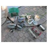 Assortment of metal bird yard decor...