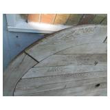 Oval wood Patio Table and base with...