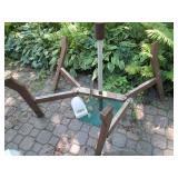 Oval wood Patio Table and base with...