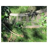 Cast Iron bench sides and back plat...