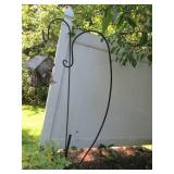 Tall metal shepherds hooks and bird...