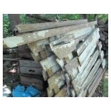 Vintage fence sections, wood crates...