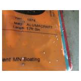 1974 Alumicraft 17ft canoe...