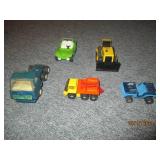 5 small Tonka toy vehicles...