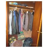 Contents of office closet. Mens sui...