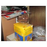 Bottom shelf and contents from left...