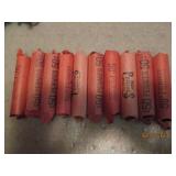 10 - 50 cent rolls of pennies. As f...