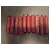 10 - 50 cent rolls of pennies. As f...