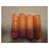 4 - 10 dollar rolls of quarters. As...