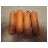 4 - 10 dollar rolls of quarters. As...