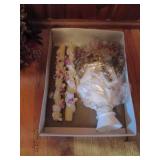 Bridal bouquet, candles, flower bas...