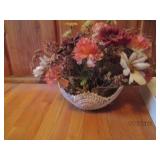 Bridal bouquet, candles, flower bas...