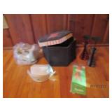 Paper hats, hat box, stockings and ...