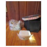 Paper hats, hat box, stockings and ...