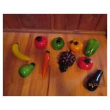 Decorative glass vegetables. 10 pie...