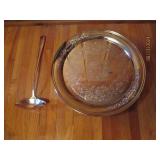 Onedia Silversmiths tray and ladle...