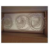 3 Lillian Vernon pedestal dishes...