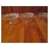 3 Lillian Vernon pedestal dishes...
