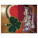 14 holiday themed floor mats...