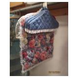 Contents of corner closet, storage ...