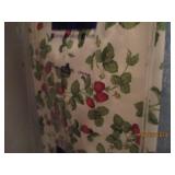 Group of linens with hangers...