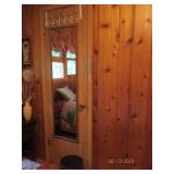 Door hook, mirror and waste basket...