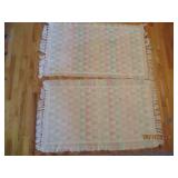 2 colorful floor mats 36" x 21"...