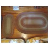 2 vintage braided floor rugs 65" x ...