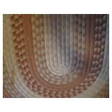 2 vintage braided floor rugs 65" x ...