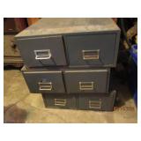 3 metal filing cabinets 18" x 16" x...