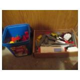 Vintage train set and Legos...