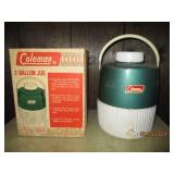Vintage green Coleman cooler...