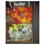 2 boxes of floral decor...