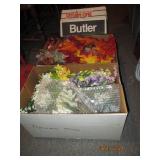 2 boxes of floral decor...