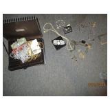 Avon box with costume jewelry...