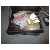 Avon box with costume jewelry...