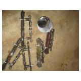 Tin bucket and baskets, stoneware c...