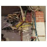 More items hanging in garage clothe...