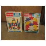 Vintage Playskool colored wood bloc...