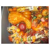 2 totes of autumn decor...