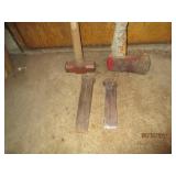 Axe, maul and 2 wedges...